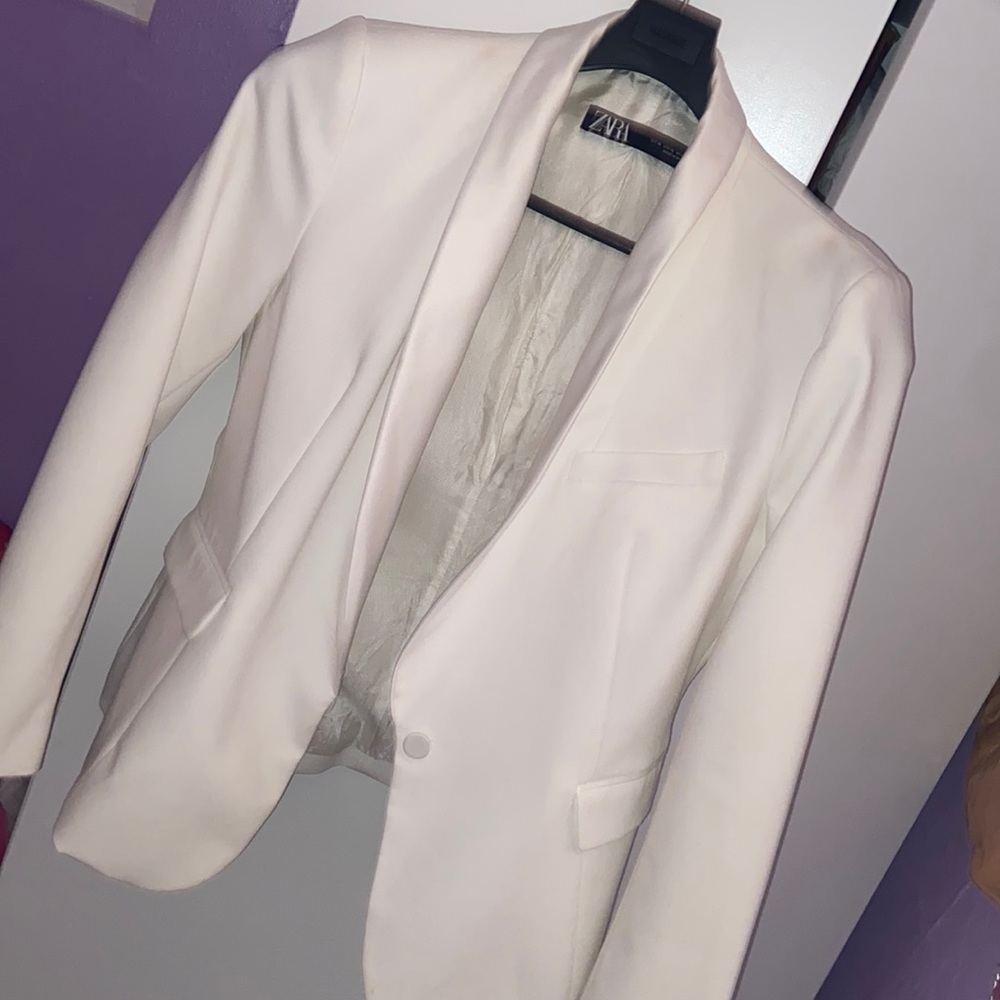 White blazer by Zara